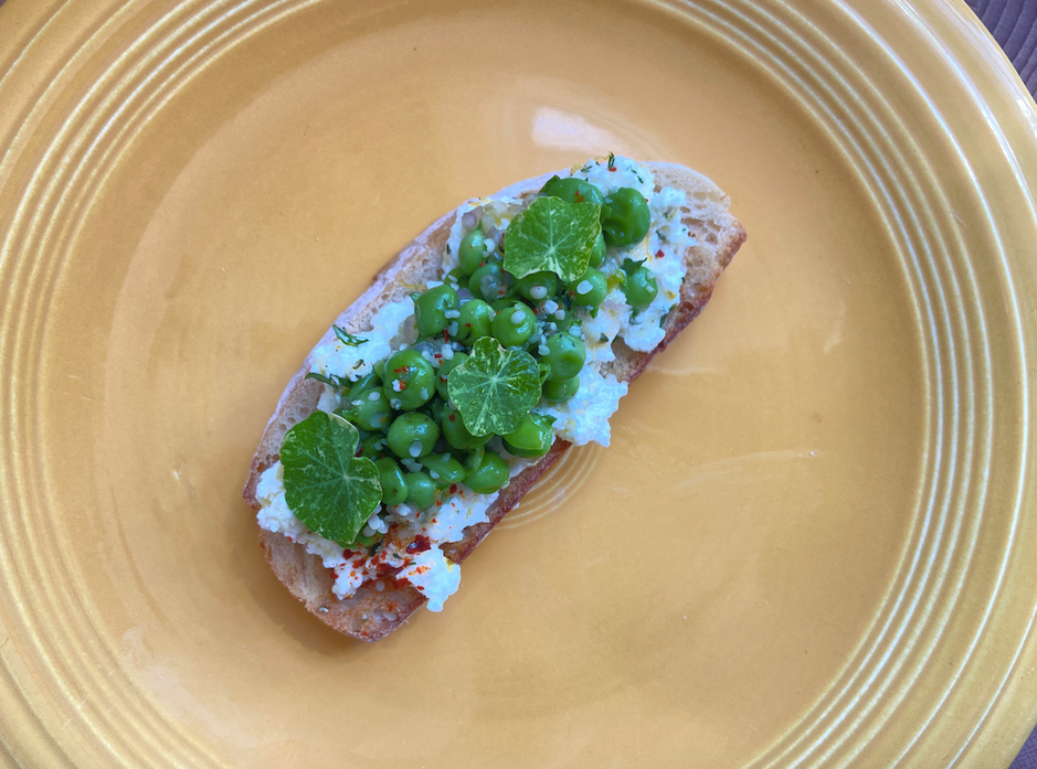 Taren's Cashew Herbed Ricotta Toast